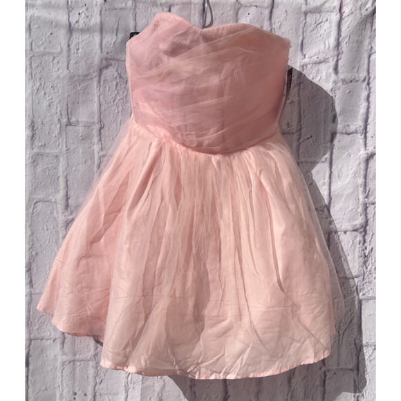 Sweetheart Tulle Fit N Flare Dress Romantic Tutu Core Layered Bodice Pink Size M - Picture 4 of 11